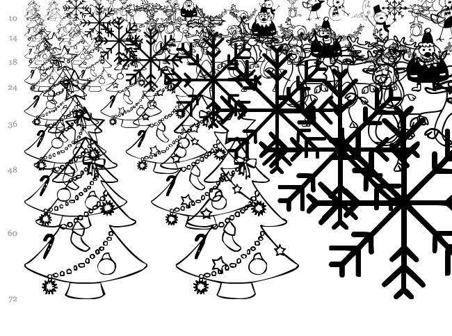 Xmas Cartoon font waterfall